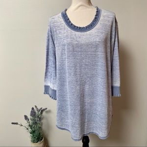 Jones & Co. Jones New York burnout lightweight 3/4 sleeve tunic - Size 1X.